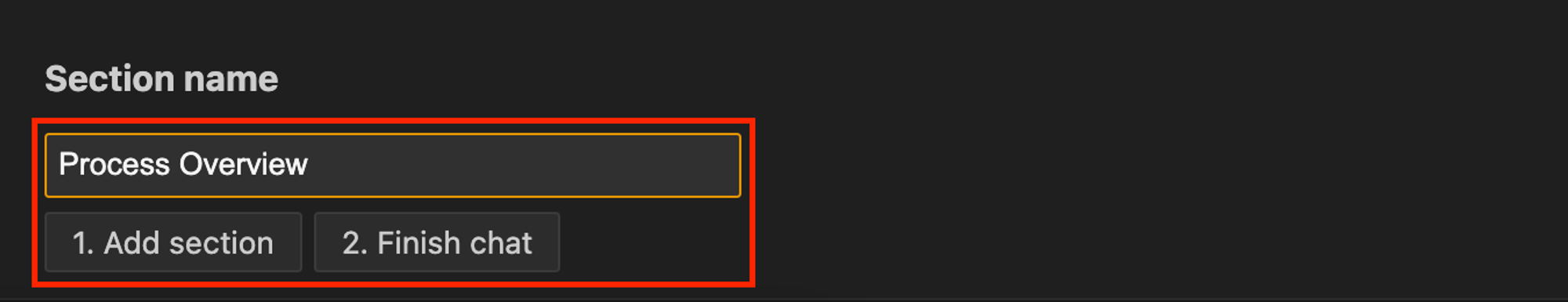 Name and add your section